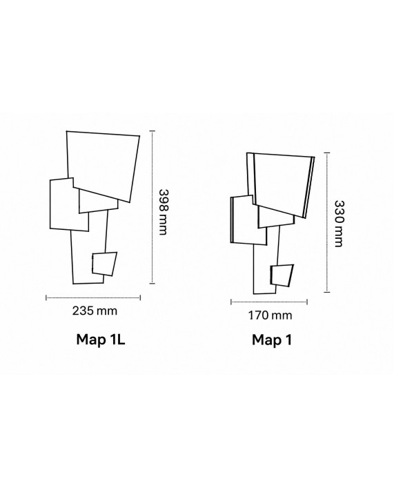 DCW éditions Map Wall Lamp